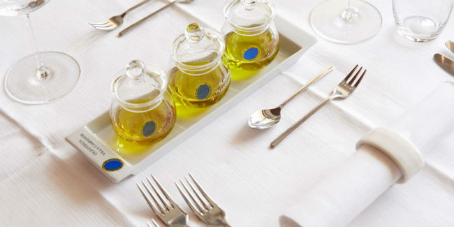 food and oil combination of Villa Campestri Olive Oil Resort